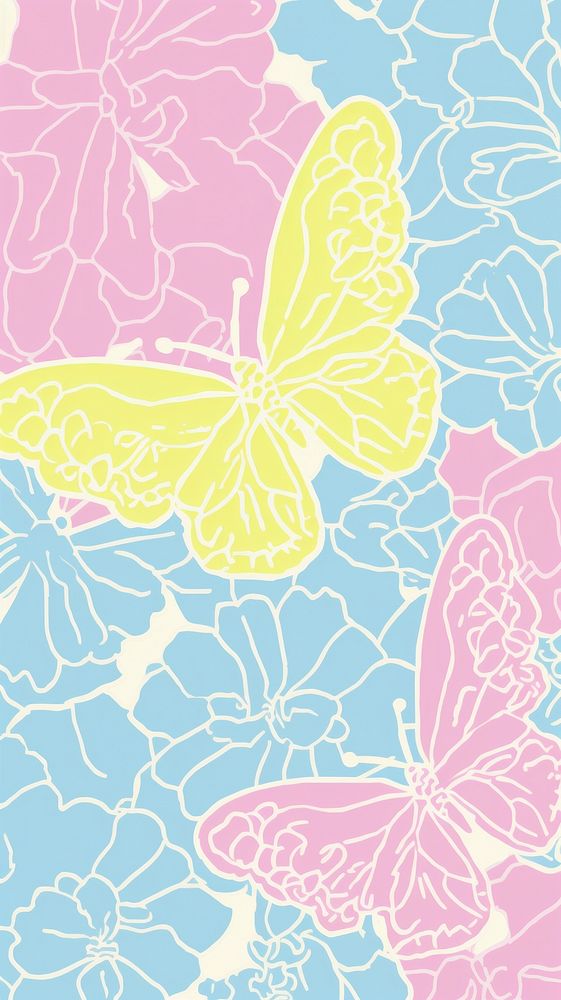  Butterfly wallpaper outdoors pattern nature. AI generated Image by rawpixel.