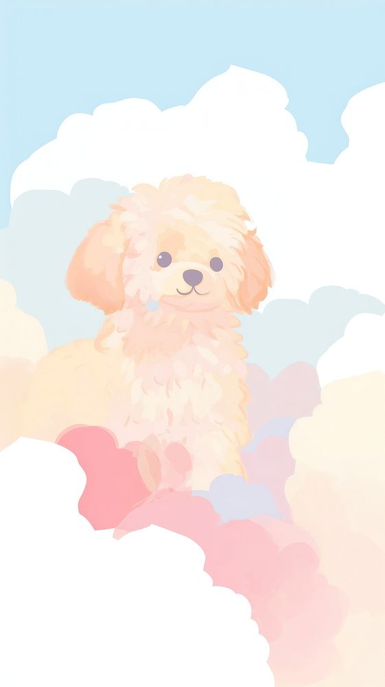  Cute dog wallpaper backgrounds mammal animal. AI generated Image by rawpixel.