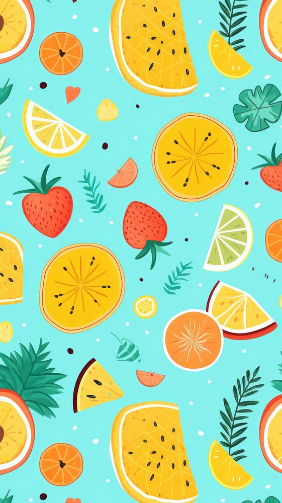  Summer pattern backgrounds pineapple. AI generated Image by rawpixel.