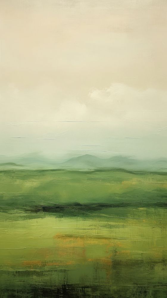  Bucolic Green Hills painting landscape outdoors. 