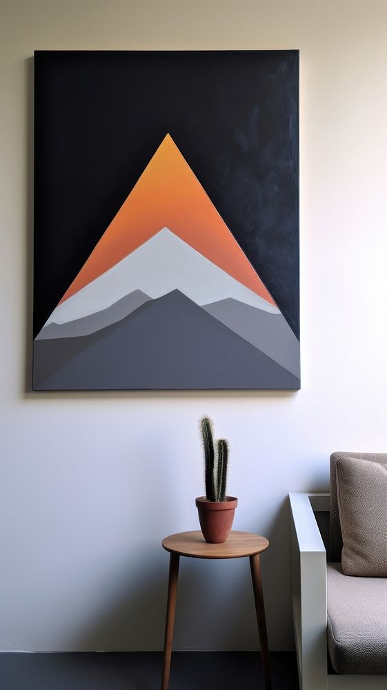  Mount Teide painting art creativity. AI generated Image by rawpixel.