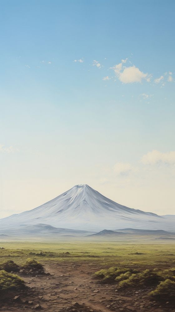  Mount Teide landscape grassland outdoors. AI generated Image by rawpixel.