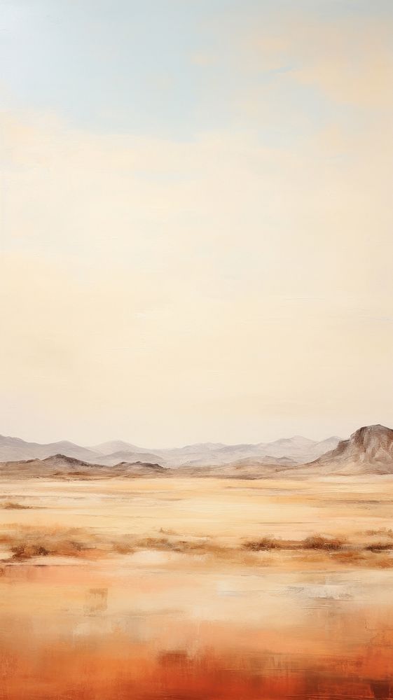  Mojave Desert outdoors painting nature. AI generated Image by rawpixel.