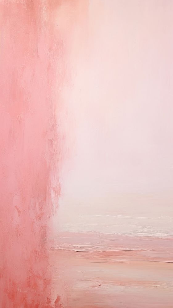  Pink Beach painting pink backgrounds. AI generated Image by rawpixel.