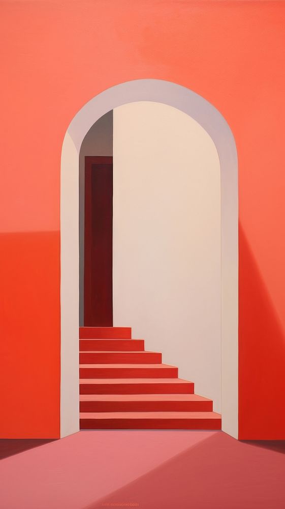  Turkey architecture staircase painting. AI generated Image by rawpixel.