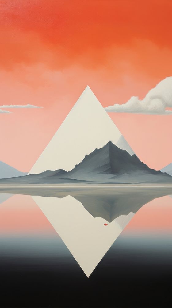  Volcanoe outdoors painting volcano. AI generated Image by rawpixel.
