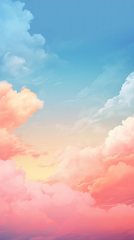 Summer sky outdoors nature sunset. AI generated Image by rawpixel.