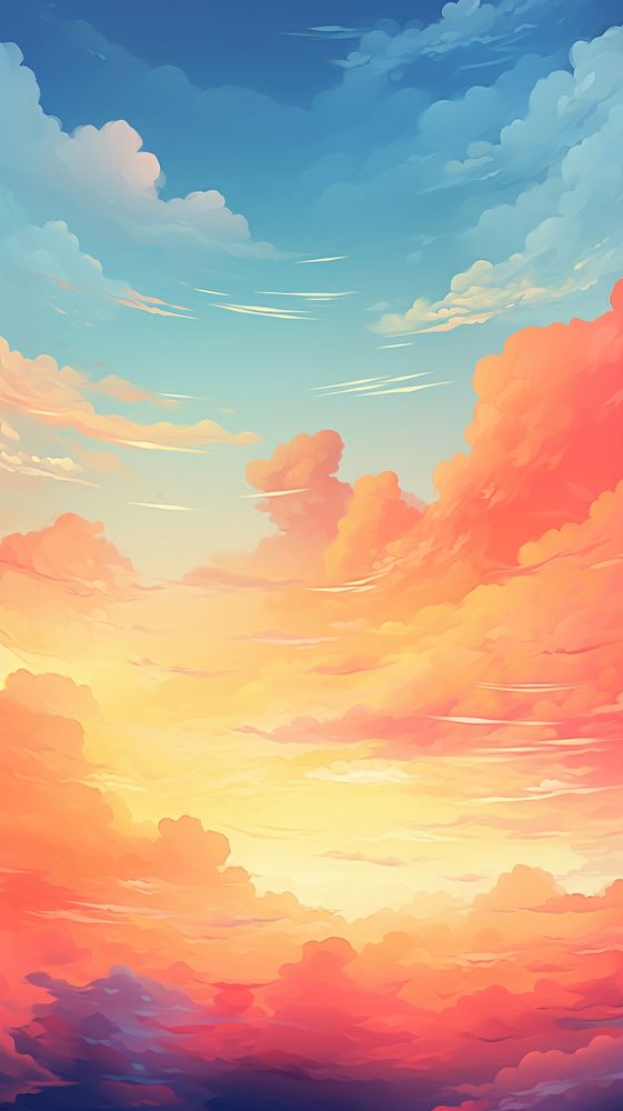  Summer sky outdoors horizon sunset. AI generated Image by rawpixel.
