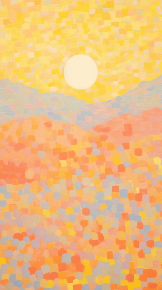  Sun pattern painting backgrounds landscape. AI generated Image by rawpixel.