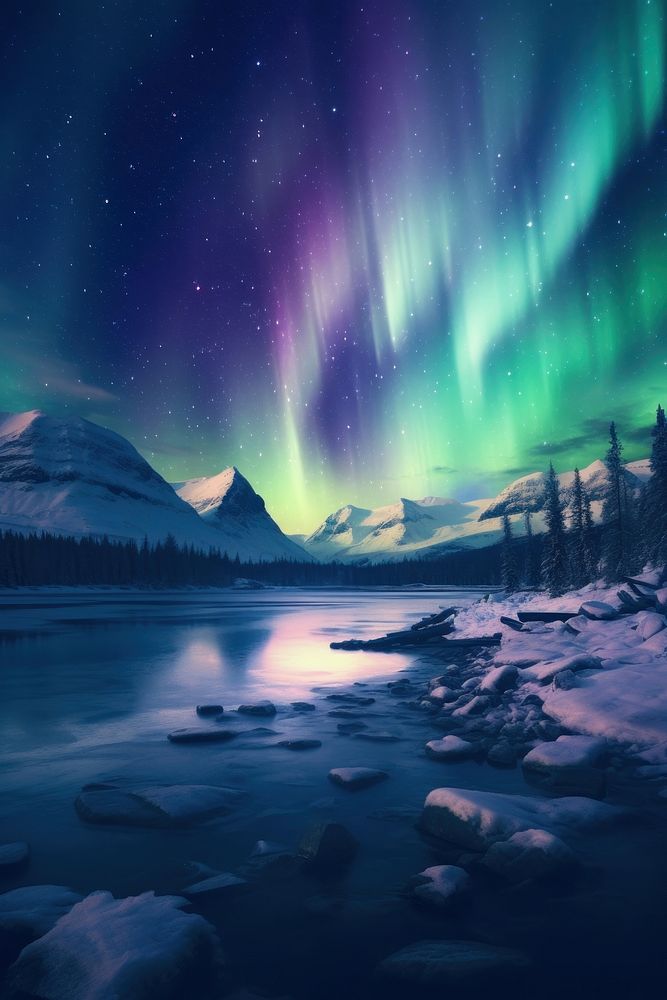 Aurora landscape outdoors scenery.