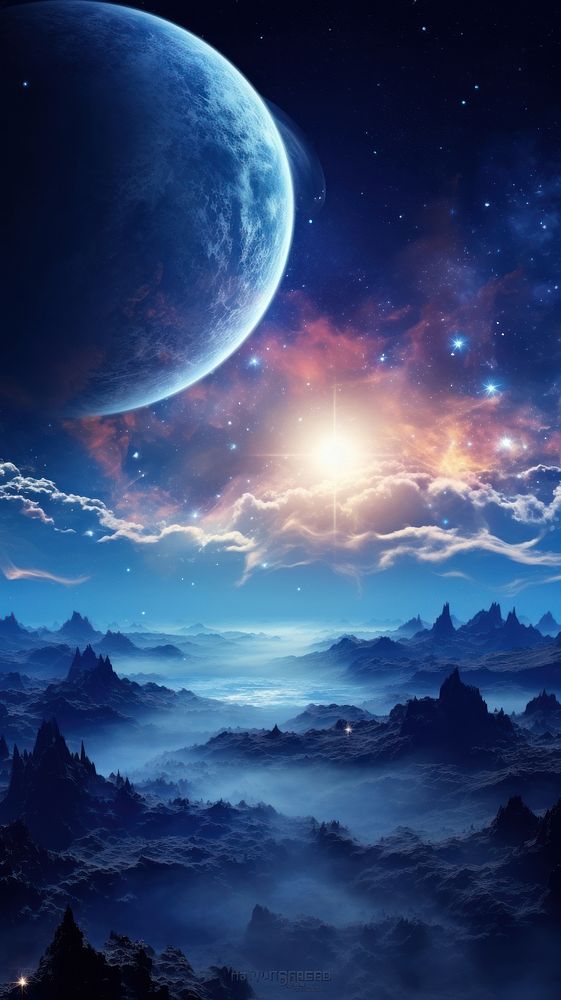 Beautiful Cloudy Space and Sky wallpaper space sky landscape.