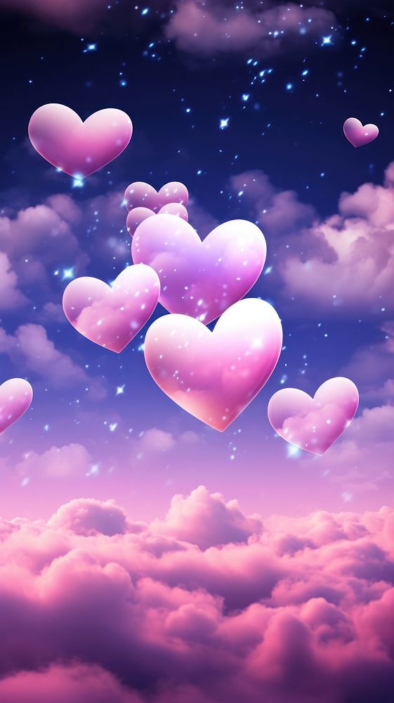 Cute hearts galaxy wallpaper outdoors backgrounds tranquility.