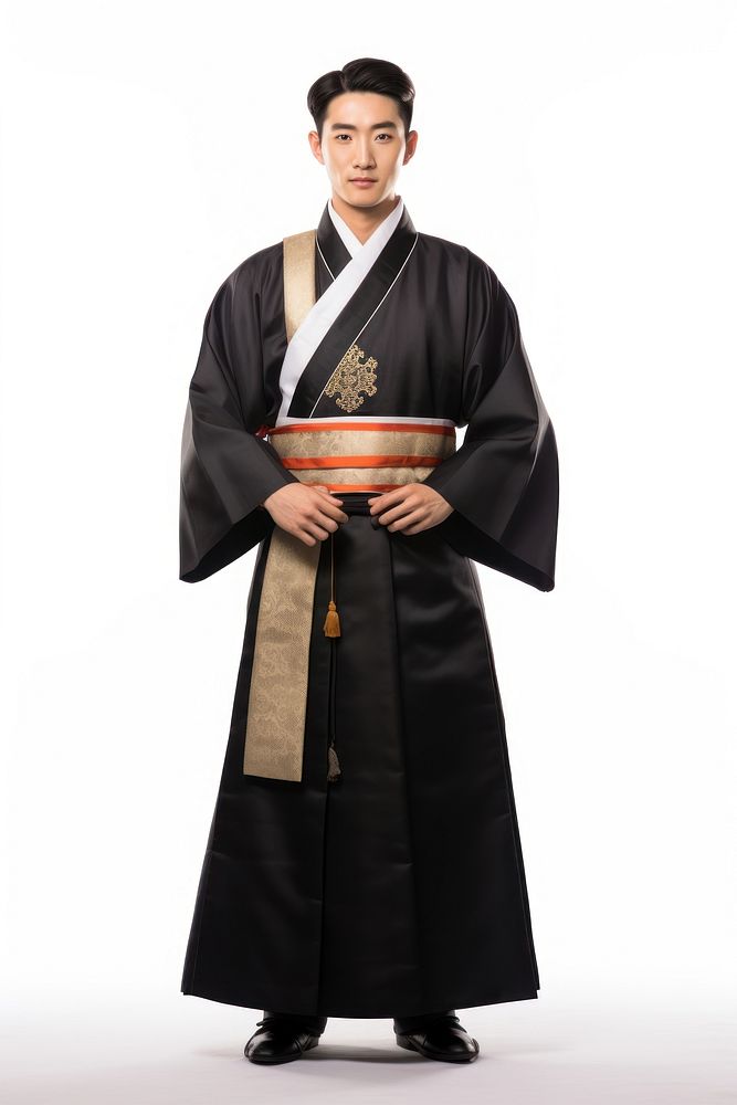 Korean people fashion robe white background. AI generated Image by rawpixel.