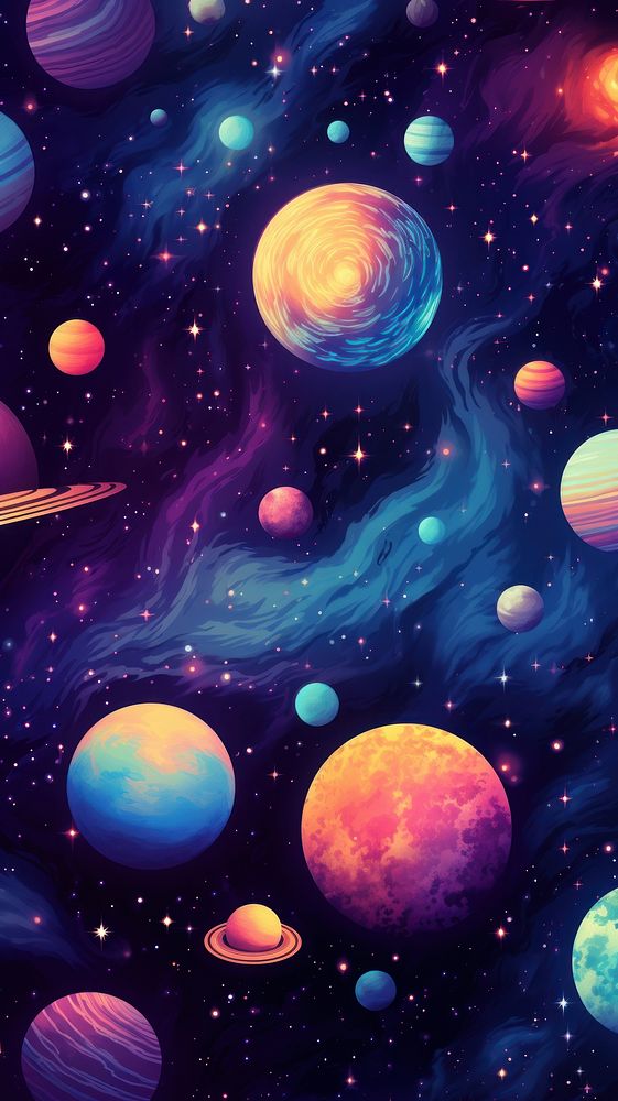 Seamless space pattern wallpaper astronomy universe outdoors.