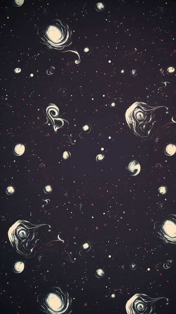 Seamless space pattern wallpaper astronomy night moon.