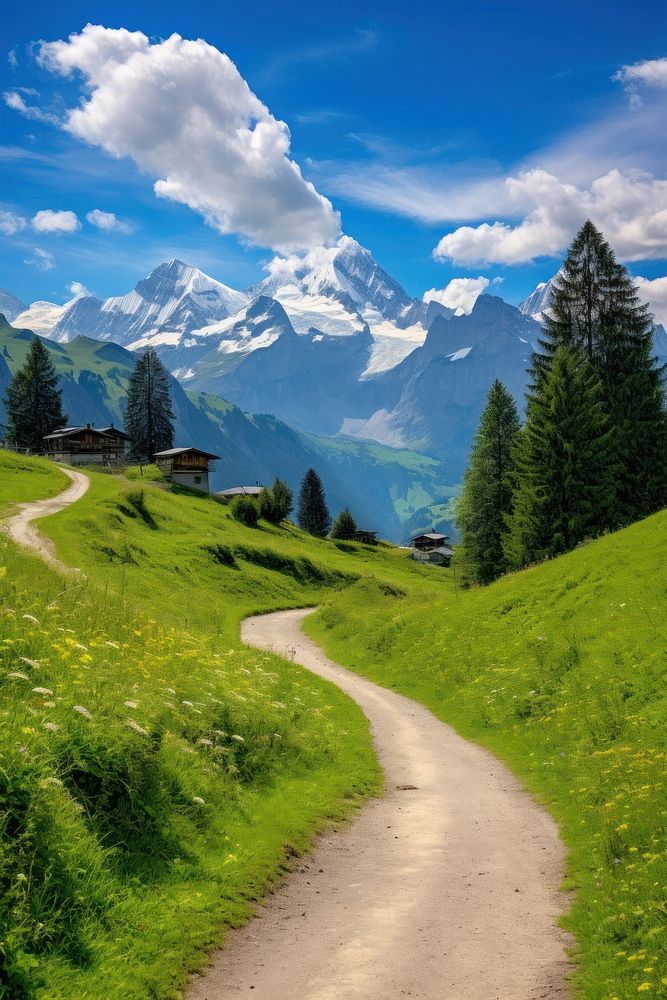 Switzerland landscape mountain outdoors.