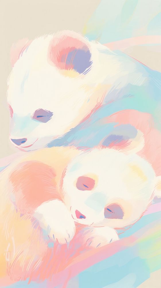 Cute panda painting drawing sketch.