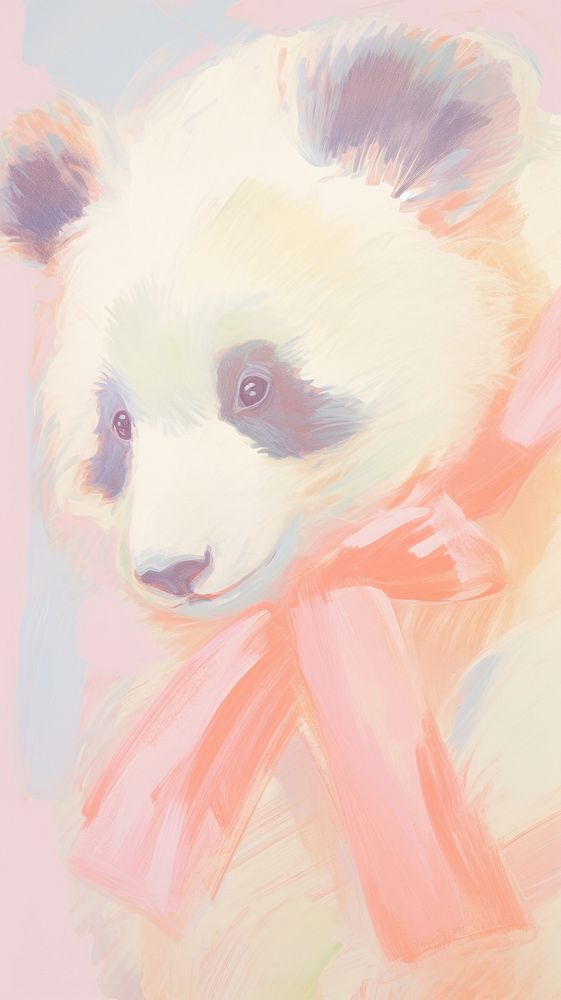 Cute panda painting drawing mammal.