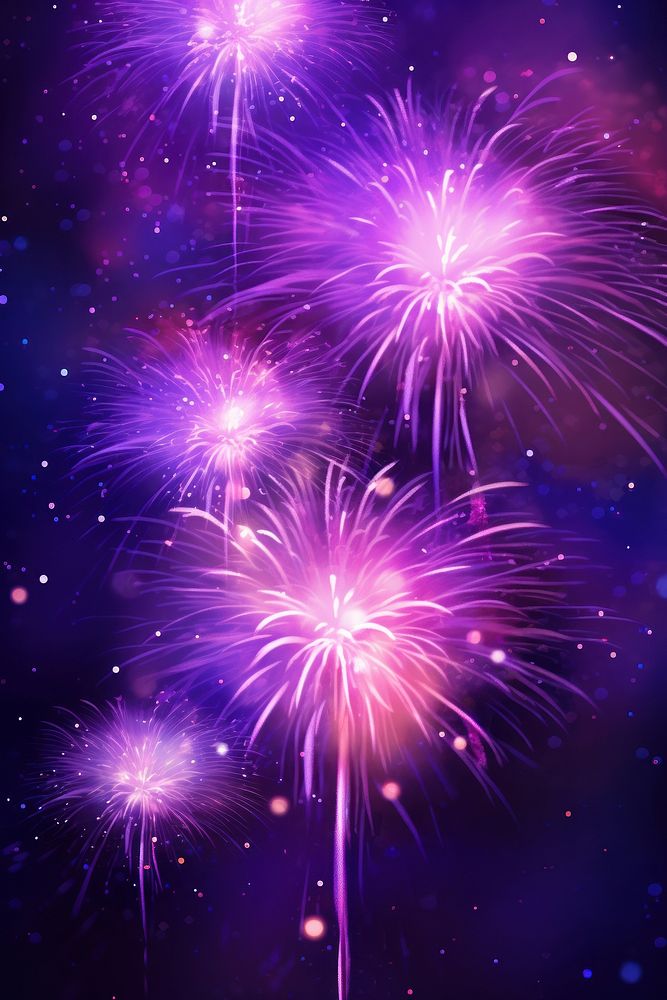 Firework fireworks purple outdoors. AI generated Image by rawpixel.