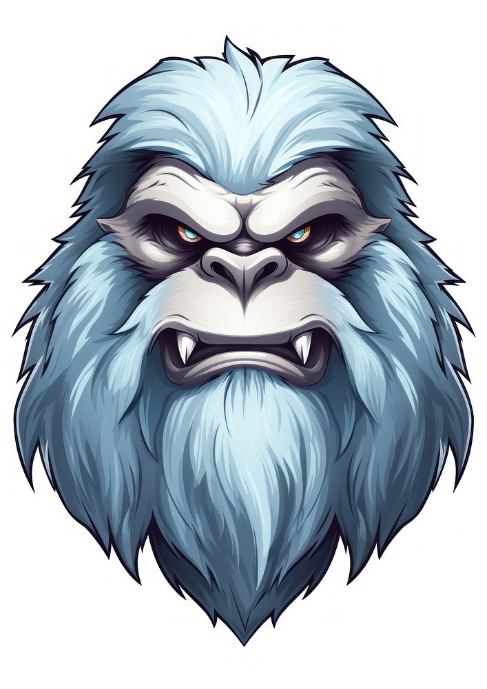 Yeti Mascot Logo Design mammal animal ape.