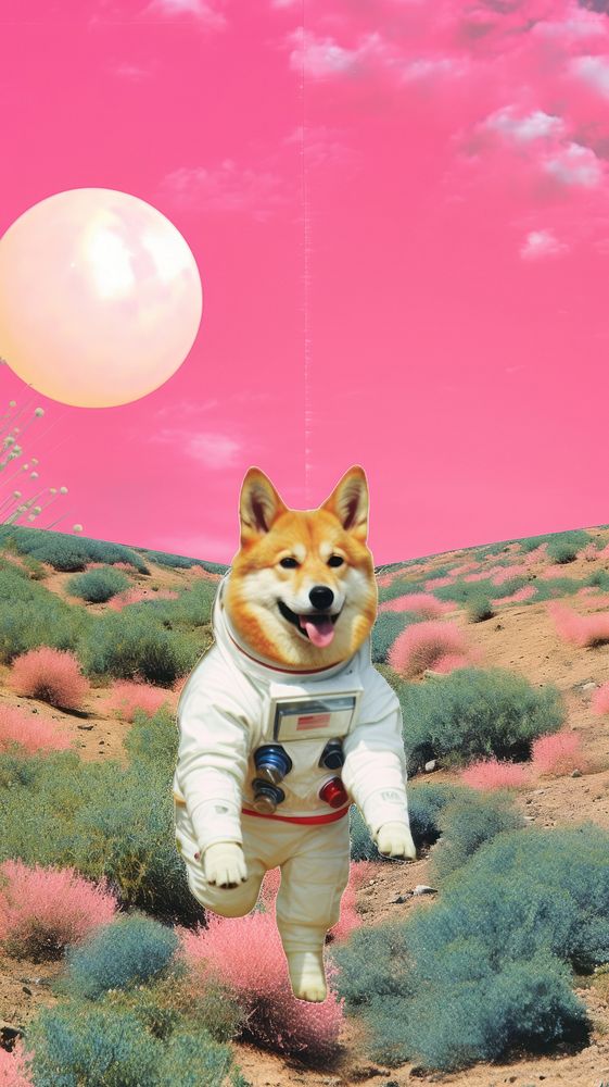 Dog astronaut outdoors portrait mammal.