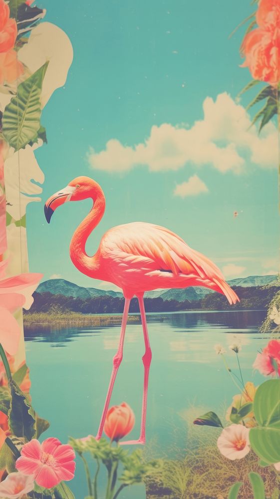 Flamingo animal bird representation.