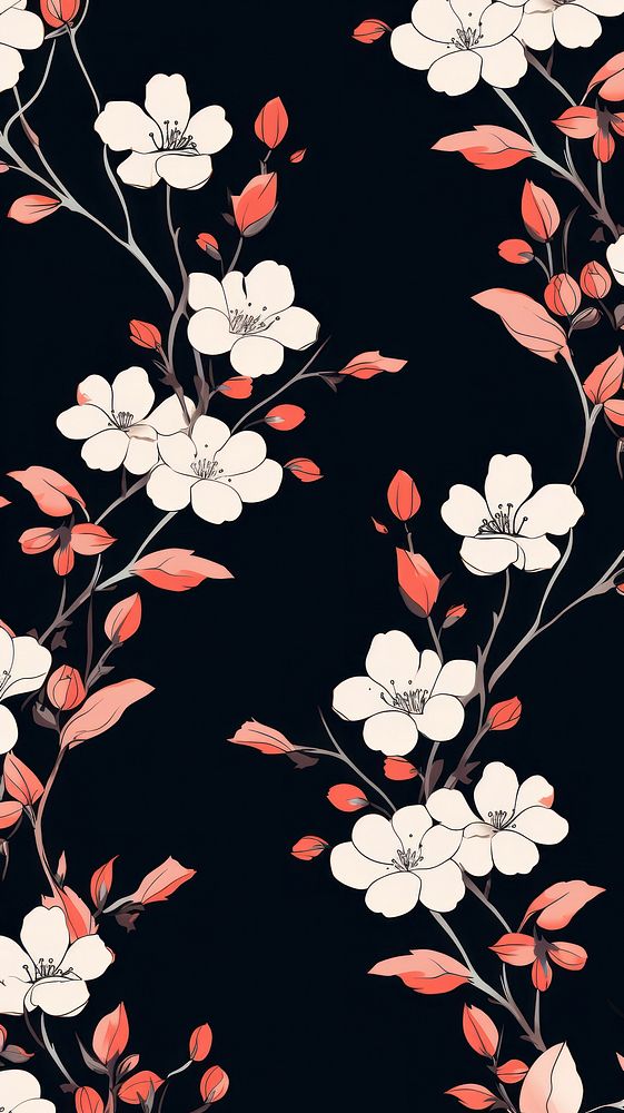 Floral pattern wallpaper graphics.