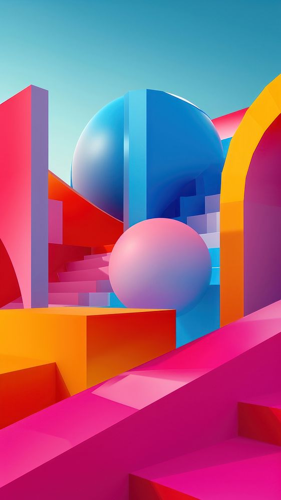 Colorful art architecture abstract.