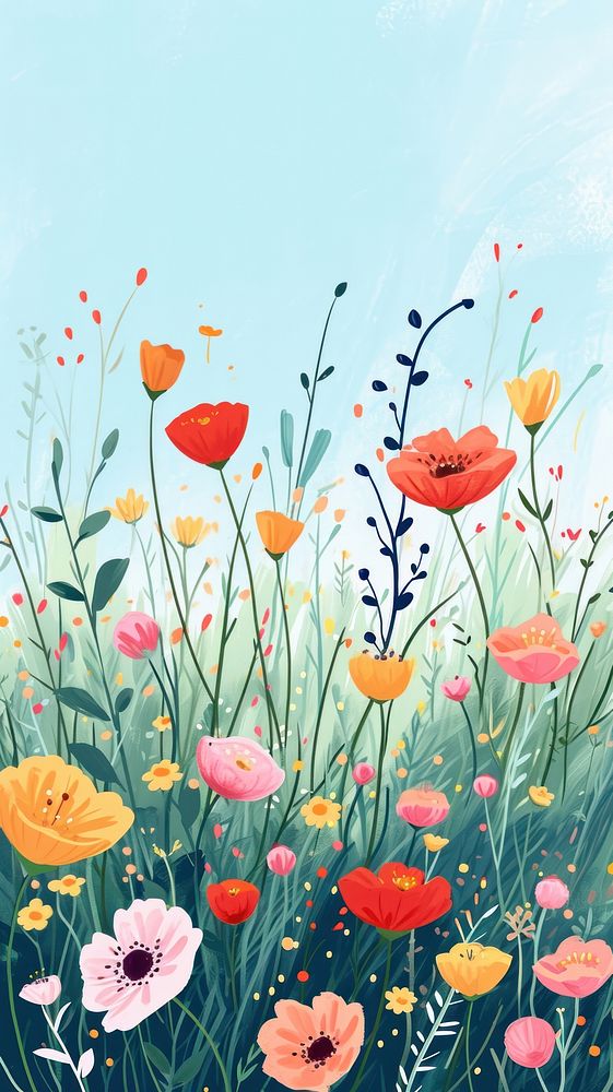 Flower outdoors painting pattern.