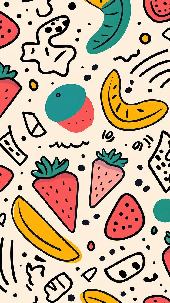 Colorful pattern backgrounds strawberry.