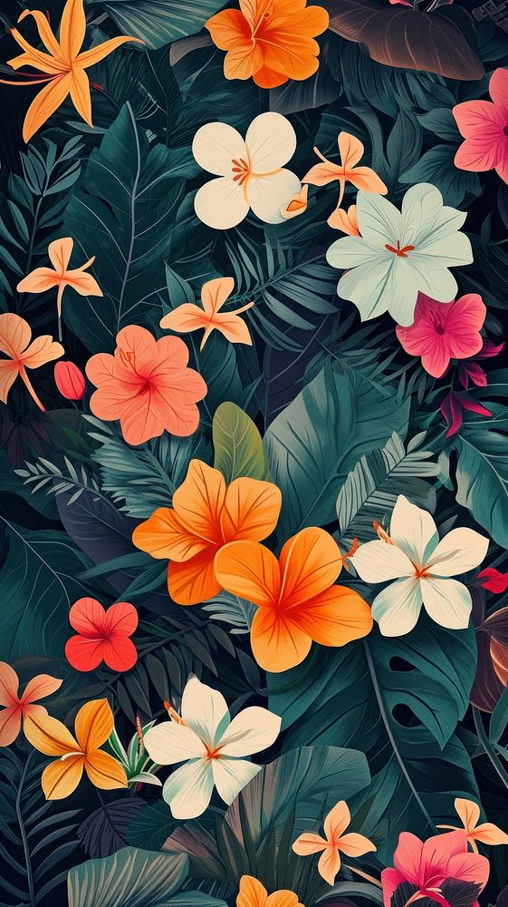 Colorful outdoors pattern flower.