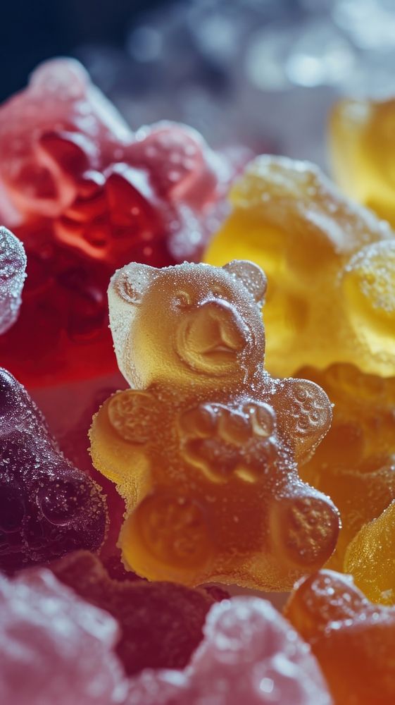 Gummy bears confectionery candy food.