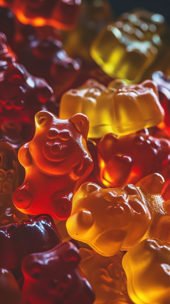 Gummy bears confectionery candy food.