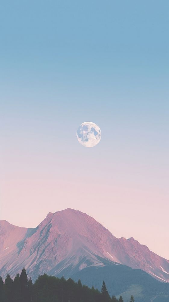 Aesthetic mountain landscape wallpaper astronomy outdoors nature.