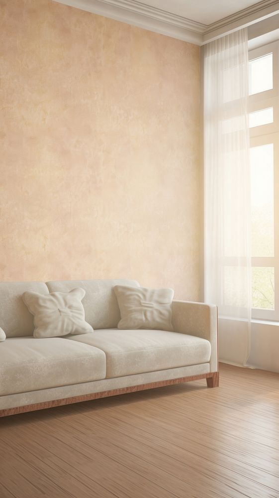 Aesthetic sofa in living room wallpaper architecture furniture flooring.