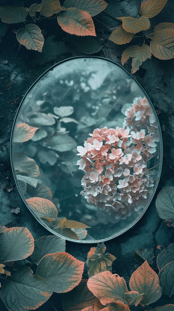 Mirror flower plant underwater.