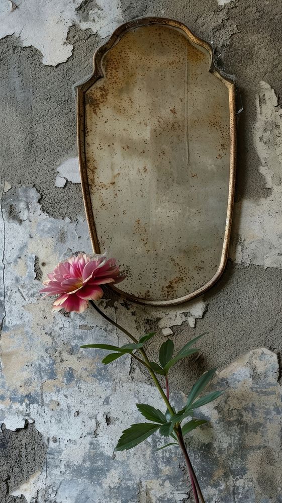 Mirror flower plant wall.