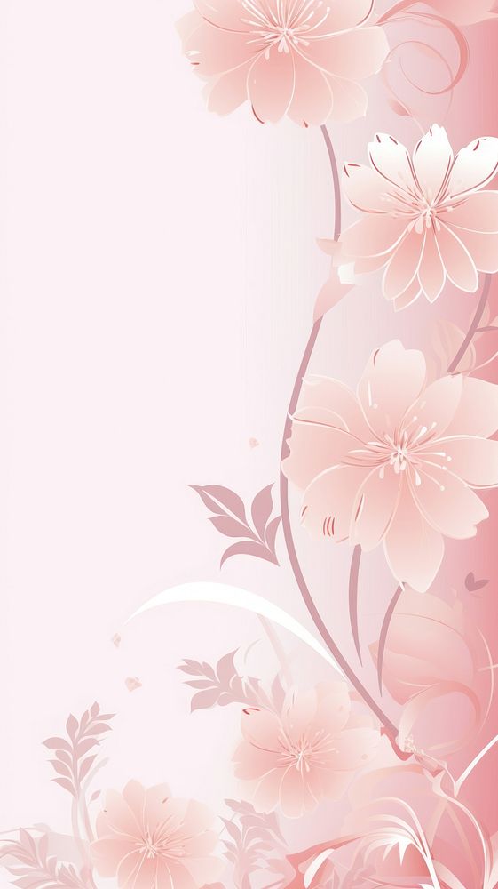 A flower pastel pink aesthetic border backgrounds pattern plant.