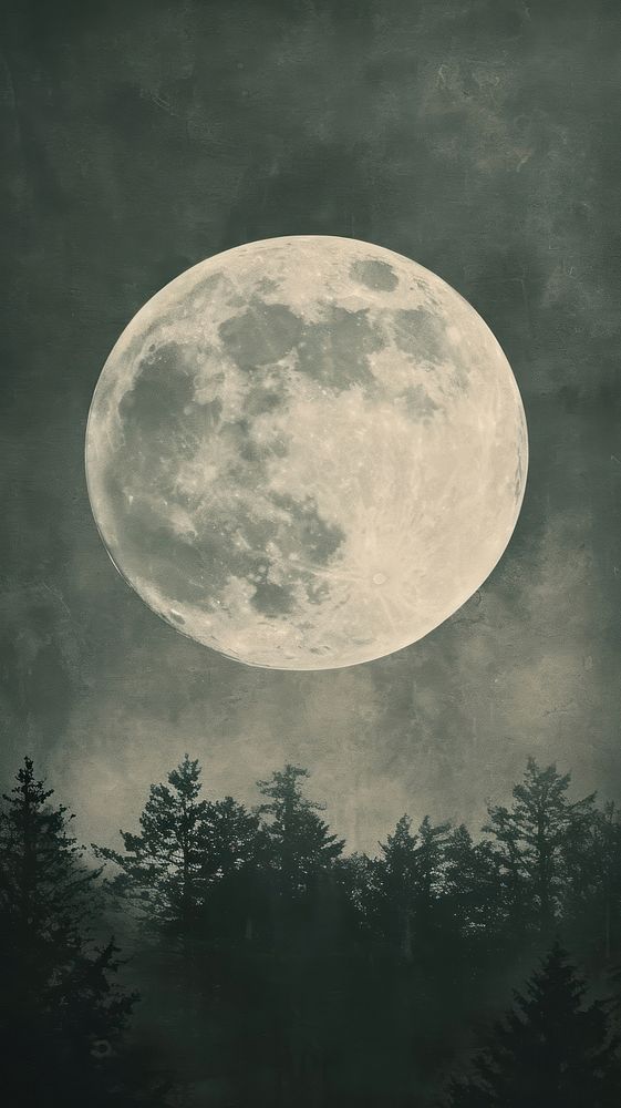 Vintage wallpaper moon astronomy outdoors.