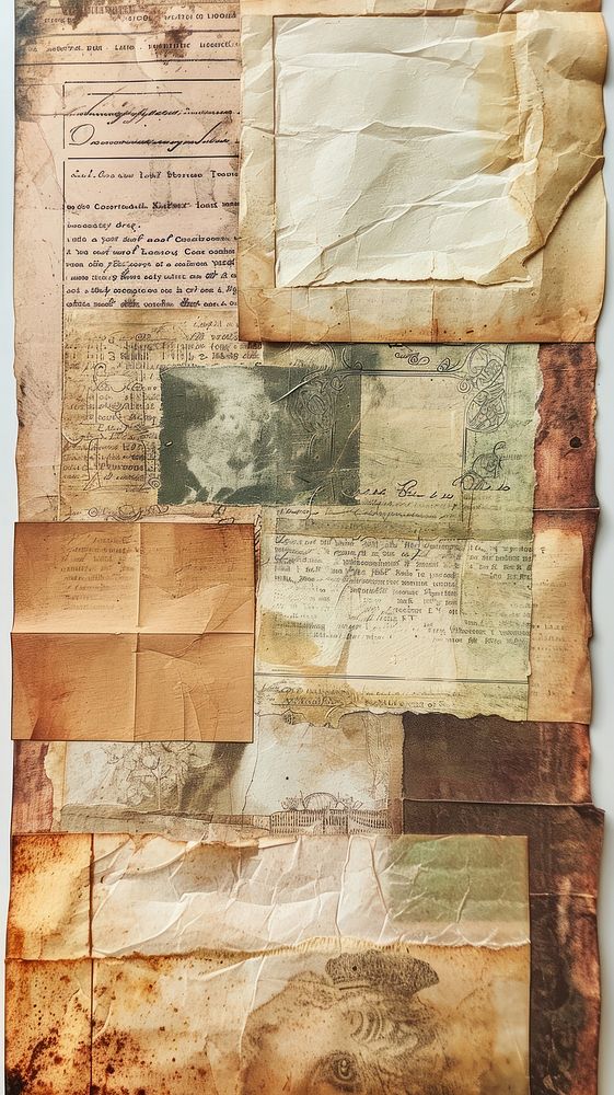 Vintage wallpaper collage art backgrounds. Free Photo Illustration