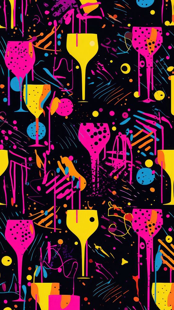 Xwine with confetti pattern backgrounds purple art. AI generated Image by rawpixel.