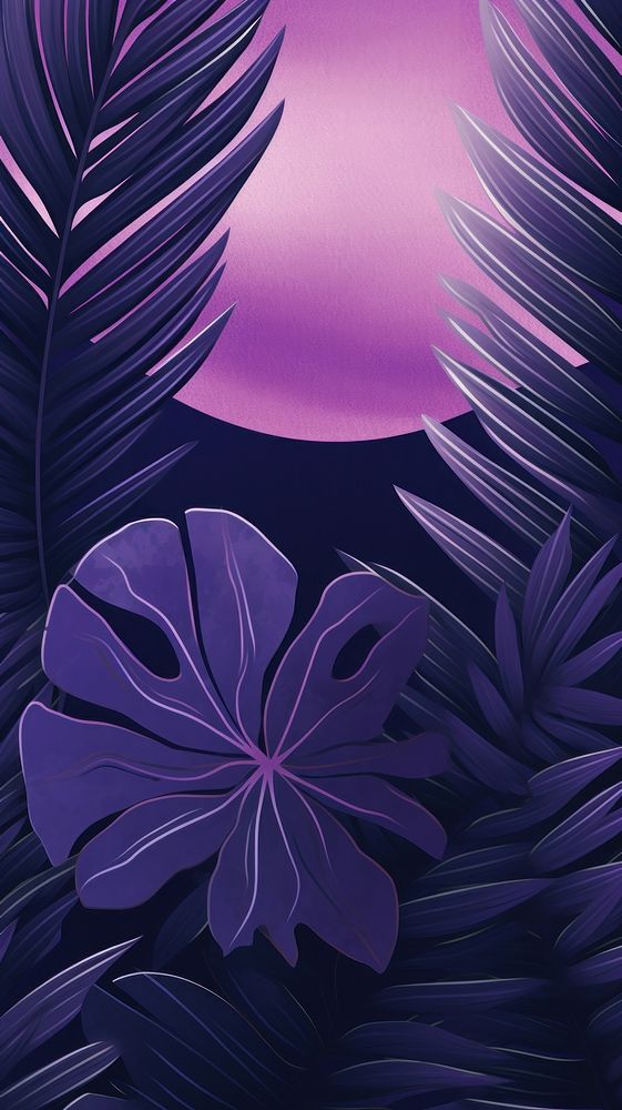  Simple abstract leaf patterns wallpaper purple backgrounds outdoors. AI generated Image by rawpixel.