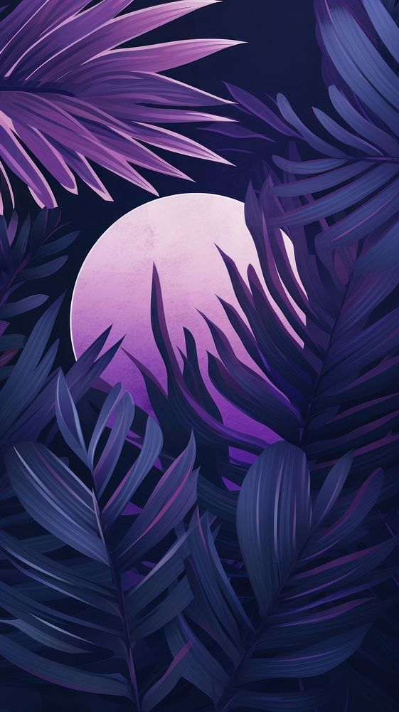  Simple abstract leaf patterns wallpaper purple backgrounds nature. AI generated Image by rawpixel.