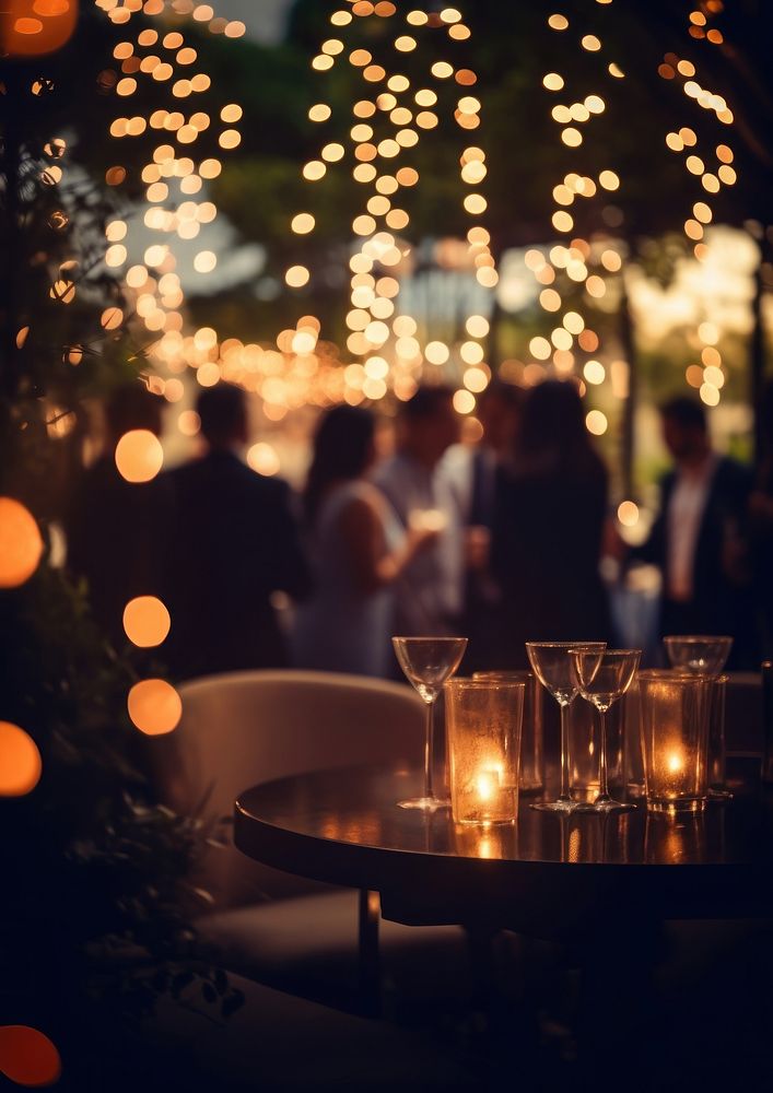 Outdoor lighting outdoors candle party. AI generated Image by rawpixel.