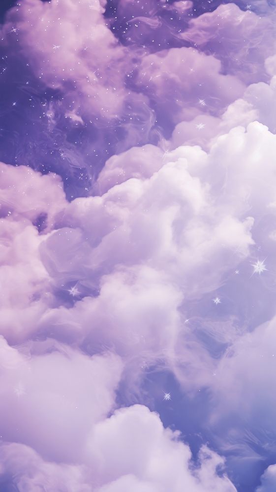  A large group of clouds Behind the blurred glass purple outdoors nature. AI generated Image by rawpixel.