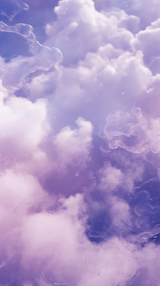  A large group of clouds Behind the blurred glass outdoors nature purple. AI generated Image by rawpixel.