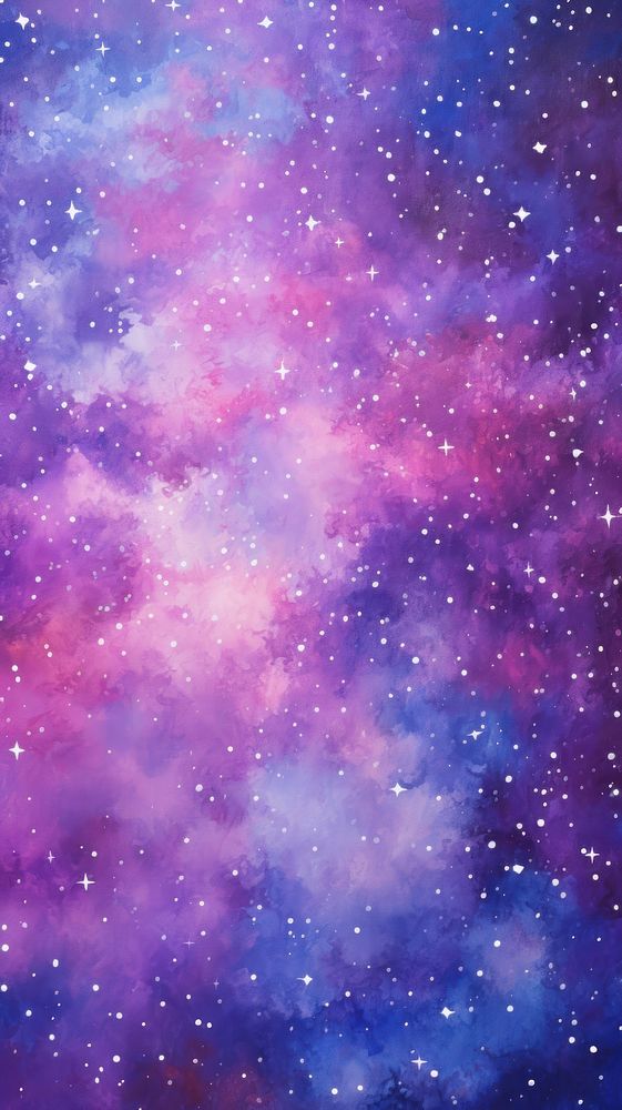  A purple sky filled with lots of stars astronomy universe nebula. AI generated Image by rawpixel.