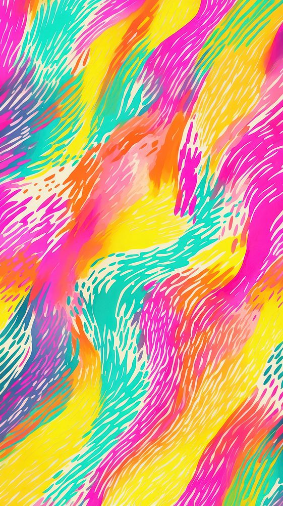 A rainbow pattern backgrounds abstract paint. AI generated Image by rawpixel.