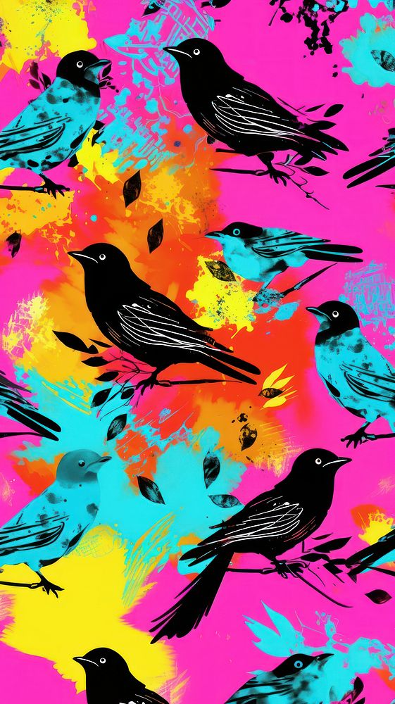 Bird pattern backgrounds graphics animal. AI generated Image by rawpixel.