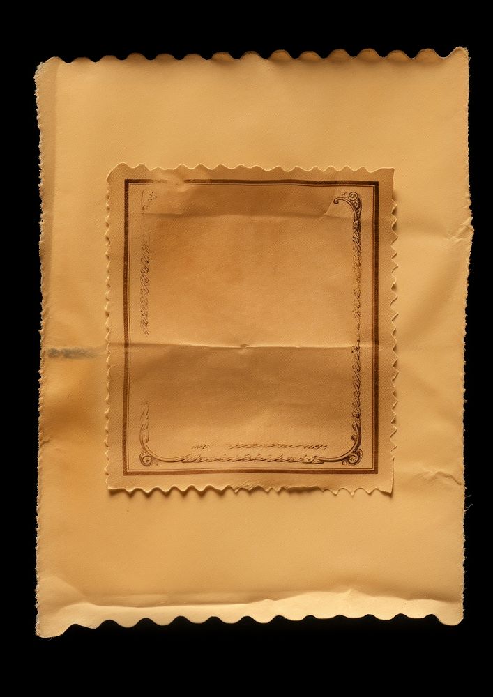 Blank vintage postage stamp paper rectangle letterbox.